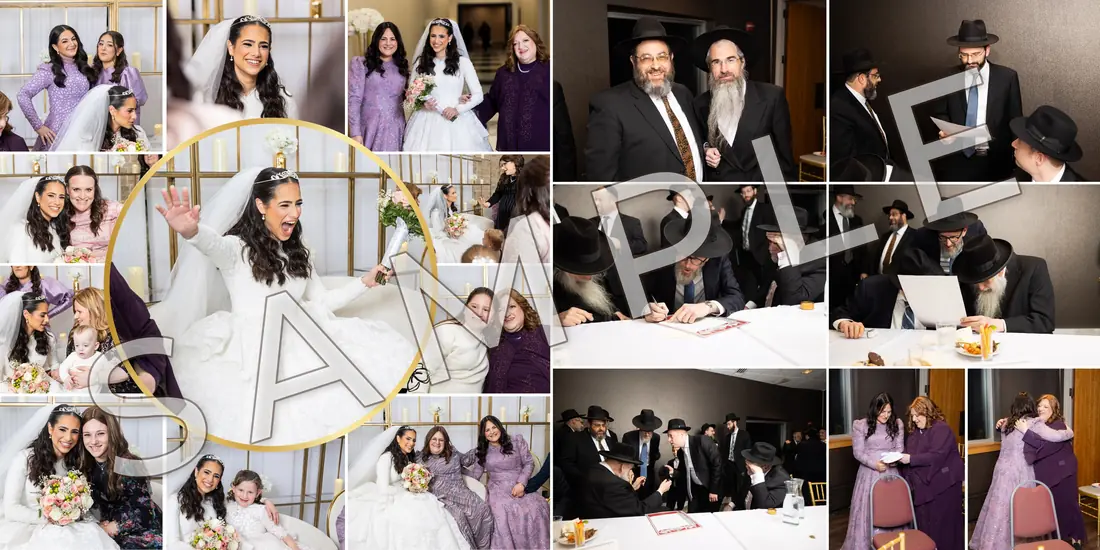 Sample wedding album spread designed by Memories Worth Holding